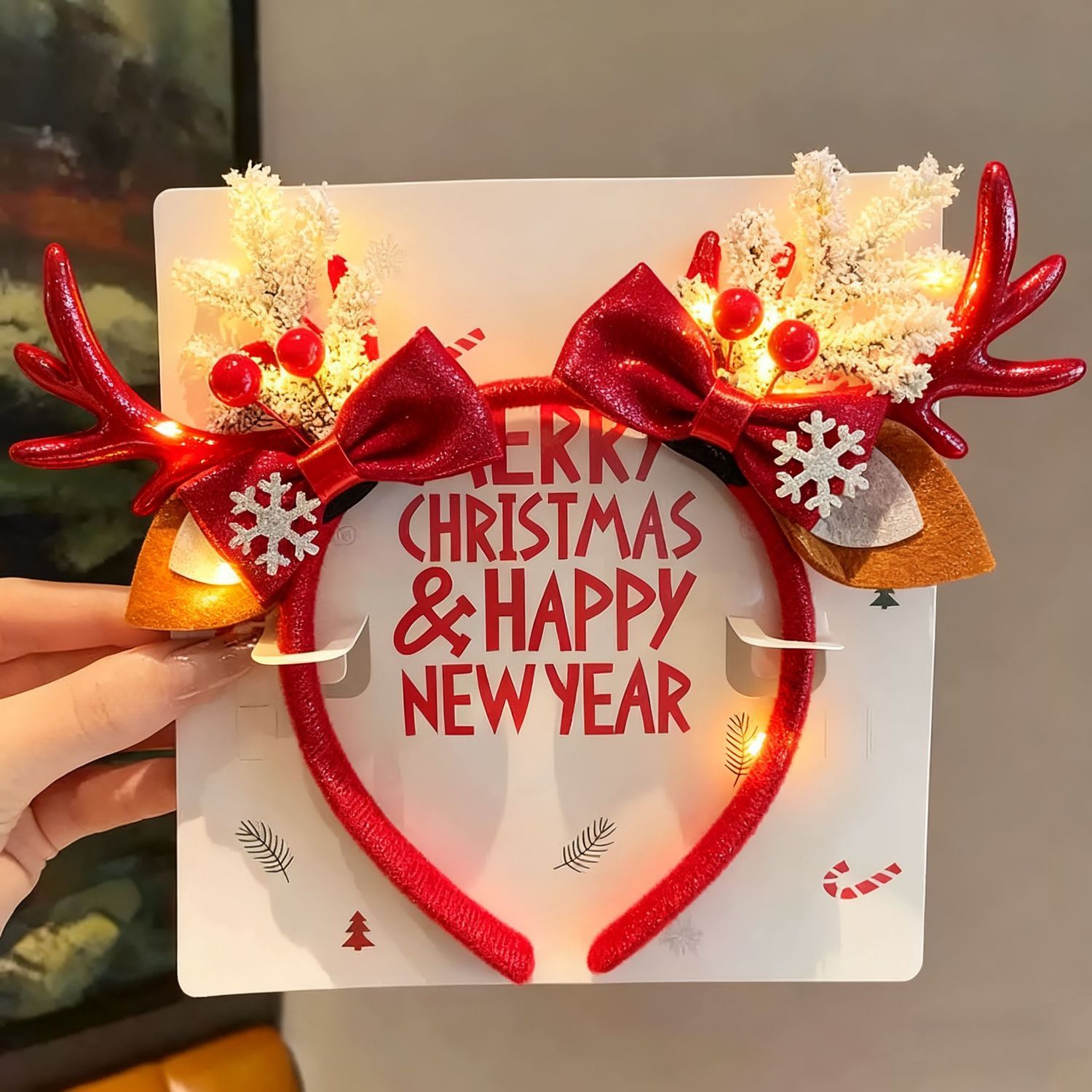 Christmas Reindeer Antlers Hea - đánh giá và giá Reindeer Antlers Headband