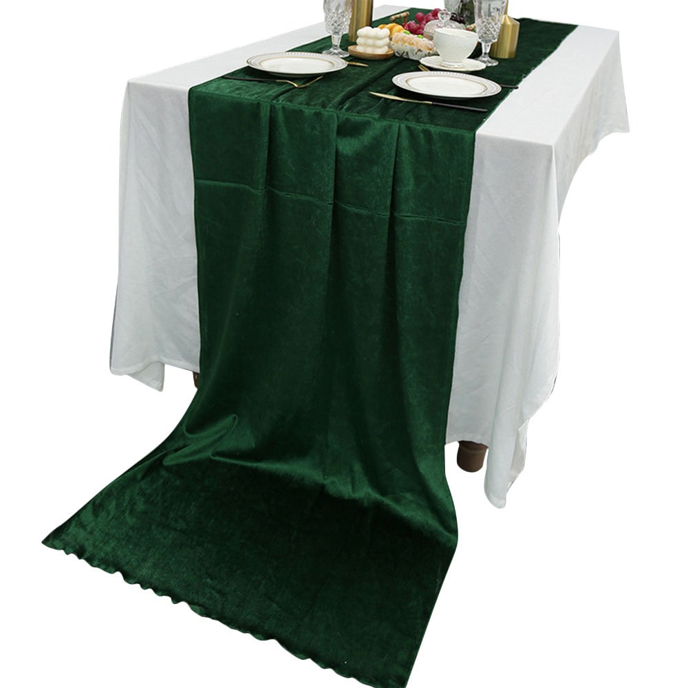 Green Velvet Table Runner Soft - đánh giá và giá Christmas Table Runner