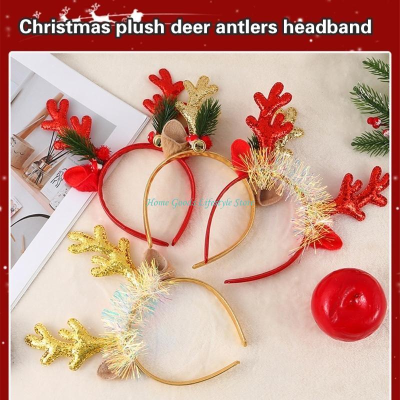 E74E Bộ 6 Lễ Hội Nhung Tuần Lộ - đánh giá và giá Reindeer Antlers Headband